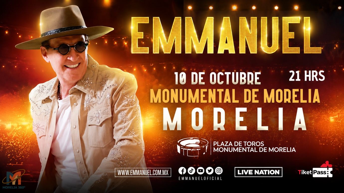 Emmanuel ofrecerá concierto en Morelia el próximo 10 de octubre