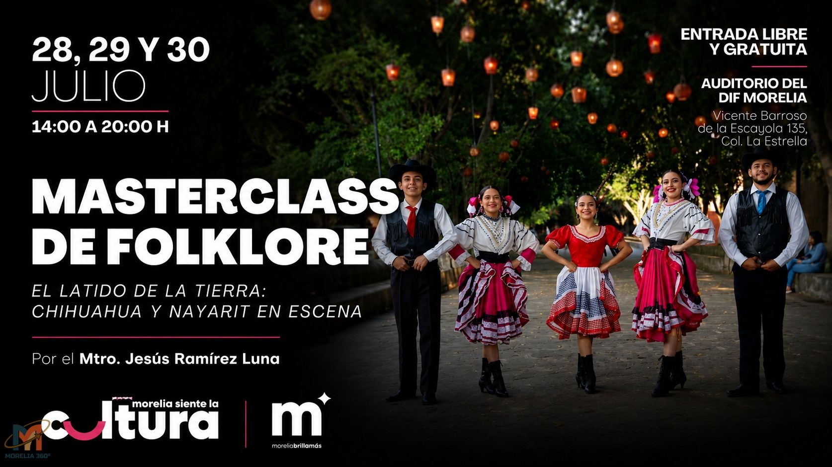 Morelia invita a vivir la Masterclass de Folklore “El latido de la tierra: Chihuahua y Nayarit en escena”