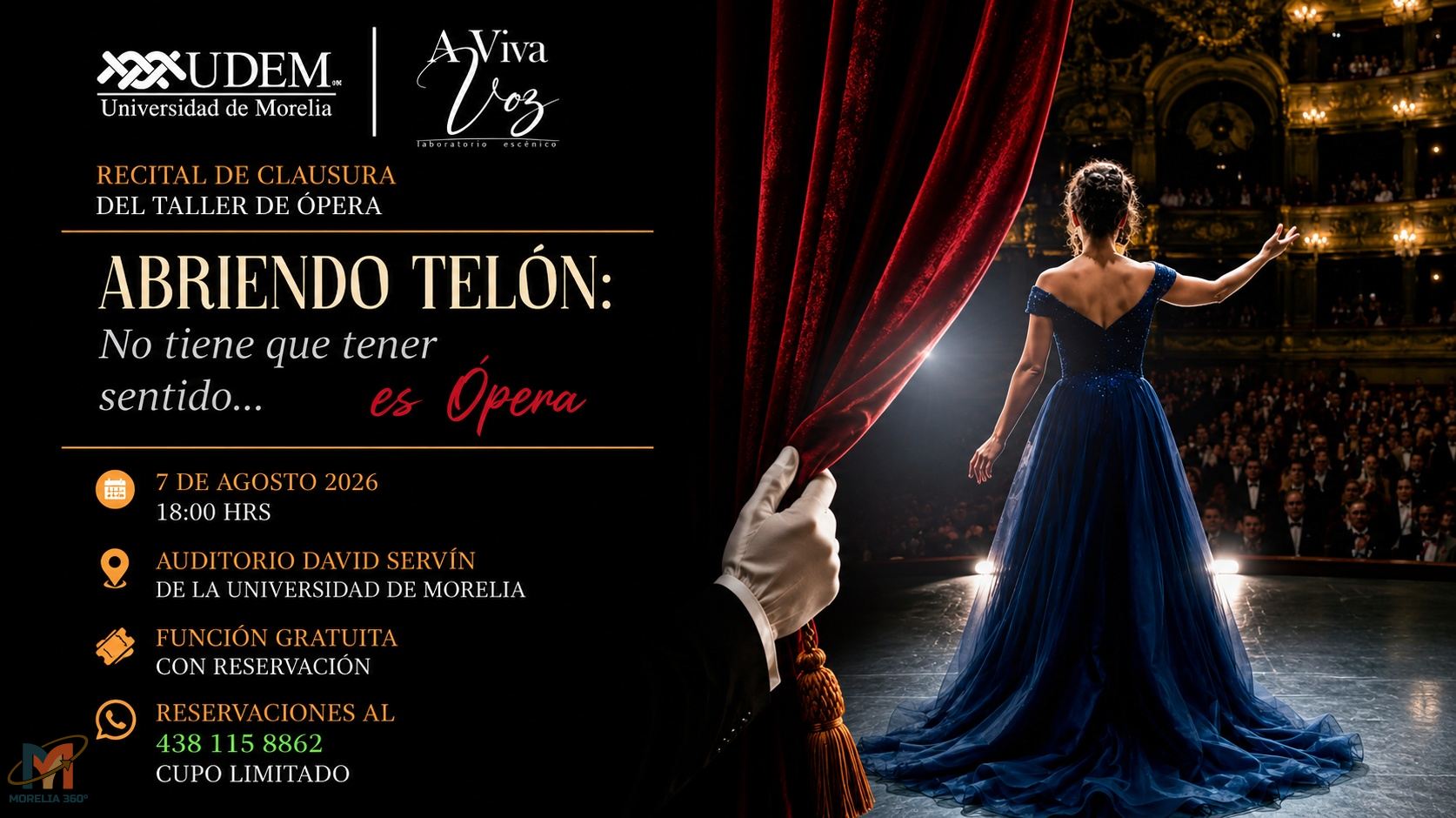 Morelia invita a descubrir la ópera con un recital gratuito abierto al público