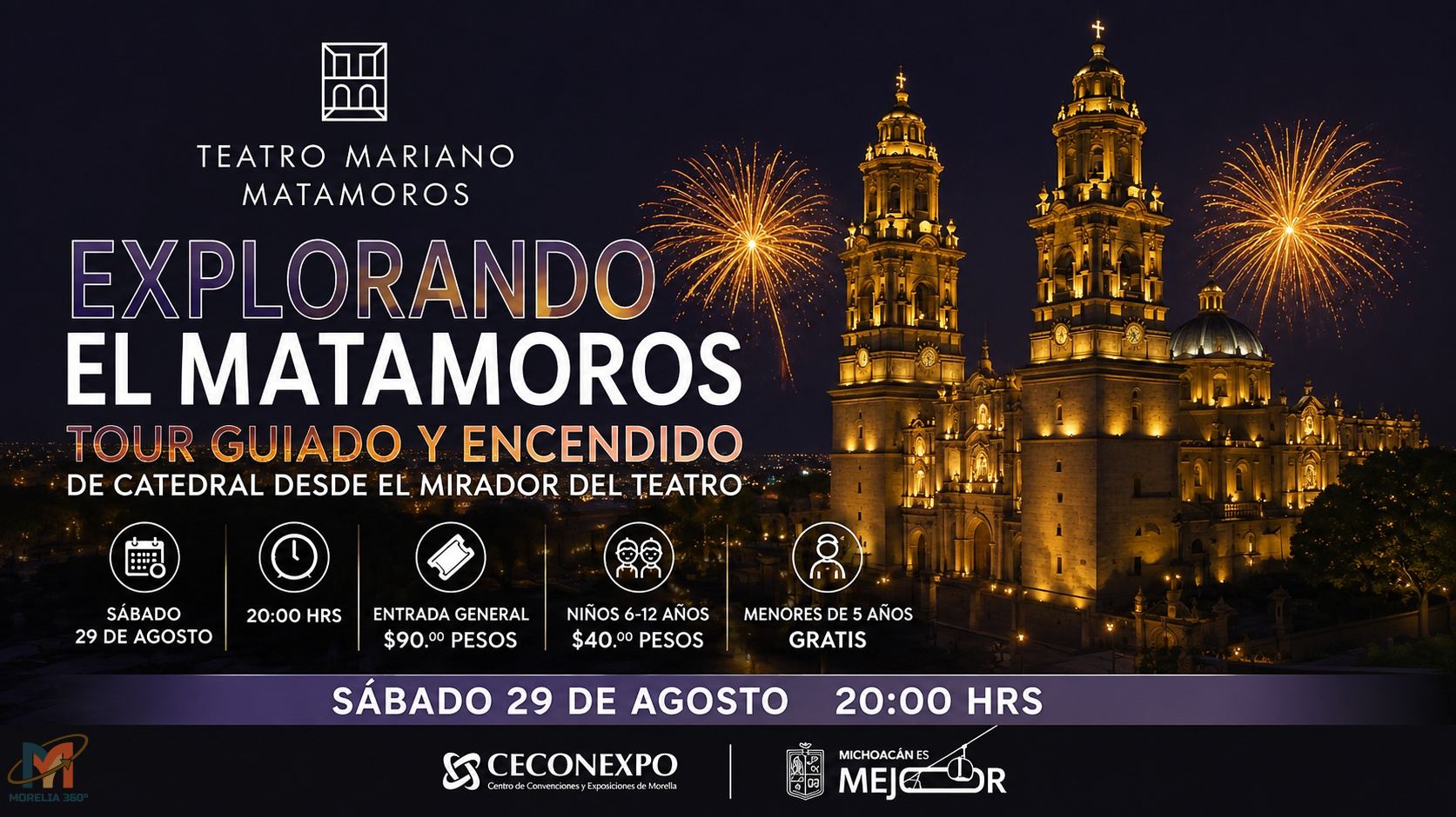 Morelia se prepara para una noche de historia y tradición con “Explorando el Matamoros”