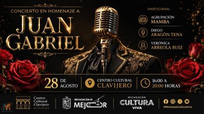 Juan Gabriel será homenajeado con concierto gratuito en Morelia