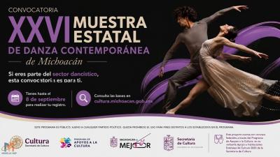 Convocan a participar en la XXVI Muestra Estatal de Danza Contemporánea de Michoacán
